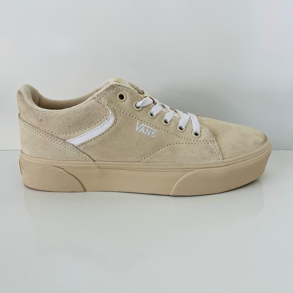 Vans Beige Cream Suede Low-Top Sneakers